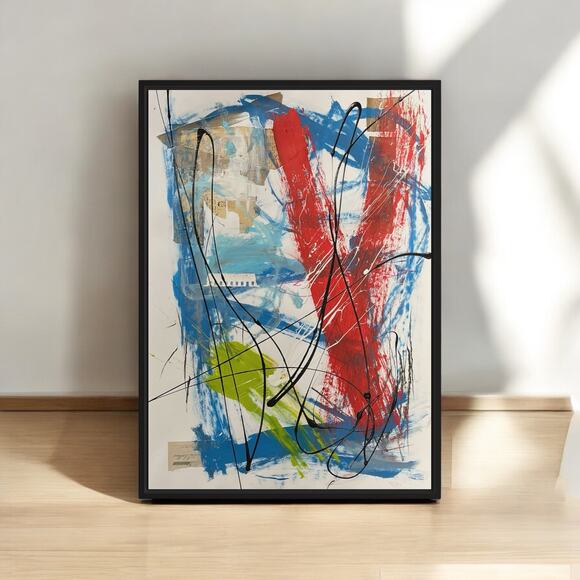Original Mixed Media Abstract Art Painting 18x24 “Mottle